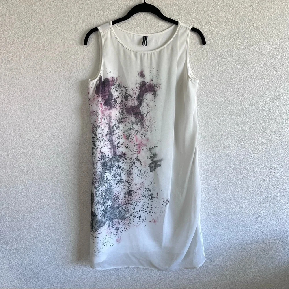 Stella Carakasi Sleeveless Top Mini Dress Watercolor Artsy Boho Coquette Flirty - Picture 1 of 14